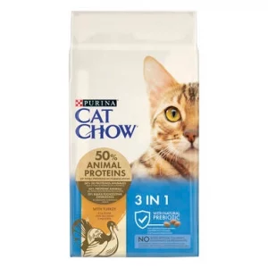 PURINA CAT CHOW 3 en 1 con Pavo 15KG