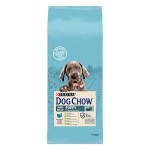 PURINA DOG CHOW para cachorros de razas grandes con Pavo 14KG