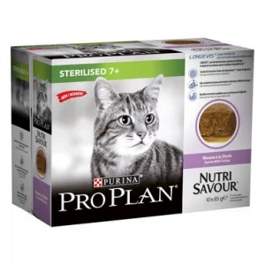 PURINA PRO PLAN Gato Húmedo ESTERILIZADO 7+ Terrine Pavo 10X85GR