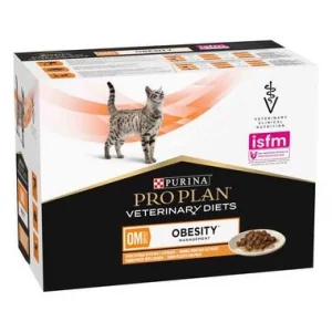 PURINA PRO PLAN VD Feline OM Obesity Management Sobres Pollo 10X85GR