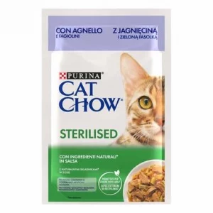 PURINA CAT CHOW​ Esterilizado Con Cordero 26X85GR