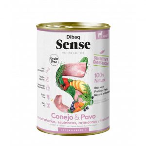 Dibaq Sense DOG Grain Free CONEJO & PAVO 12X380GR