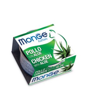 Monge Húmedo Kitten Pollo y Aloe 24x80GR