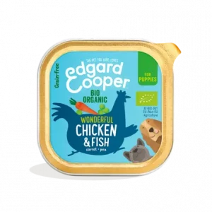 EDGARD COOPER TARRINA PUPPY POLLO Y PESCADO ECOLÓGICO 17X100GR