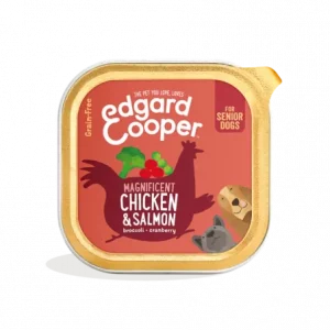 EDGARD COOPER TARRINA SENIOR POLLO Y SALMÓN 11X150GR