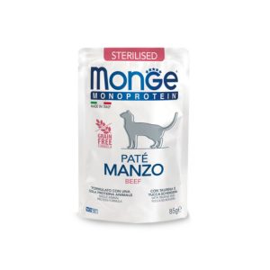 Monge Húmedo Pouches Monoproteico Gato Ternera 24x85GR