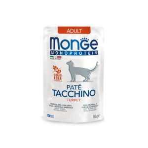 Monge Húmedo Pouches Monoproteico Gato Pavo 24x85GR