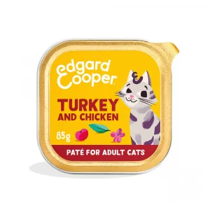 Edgard & Cooper Tarrina Gato Adulto Pavo y Pollo 16x85gr