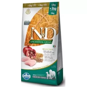 FARMINA ND DOG SELECTION ANCESTRAL MED MAXI POLLO 12+3KG
