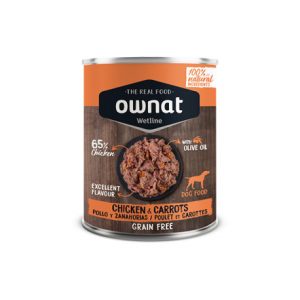 OWNAT PERRO WETLINE CHICKEN &CARROTS 12L X 395G
