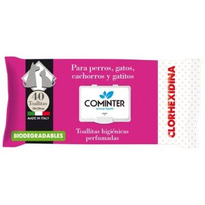 COMINTER TOALLITAS HIGIÉNICAS PERFUMADAS CLORIHEXIDINA 40UND