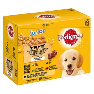 PEDIGREE POUCH BOLSITAS JUNIOR SABOR POLLO Y ARROZ 4X12X100gr