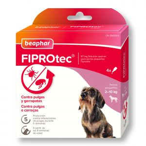 Beaphar FIPROtec Pipeta Antiparasitaria Perro Pequeño (2-10kg) - 4 Pipeta