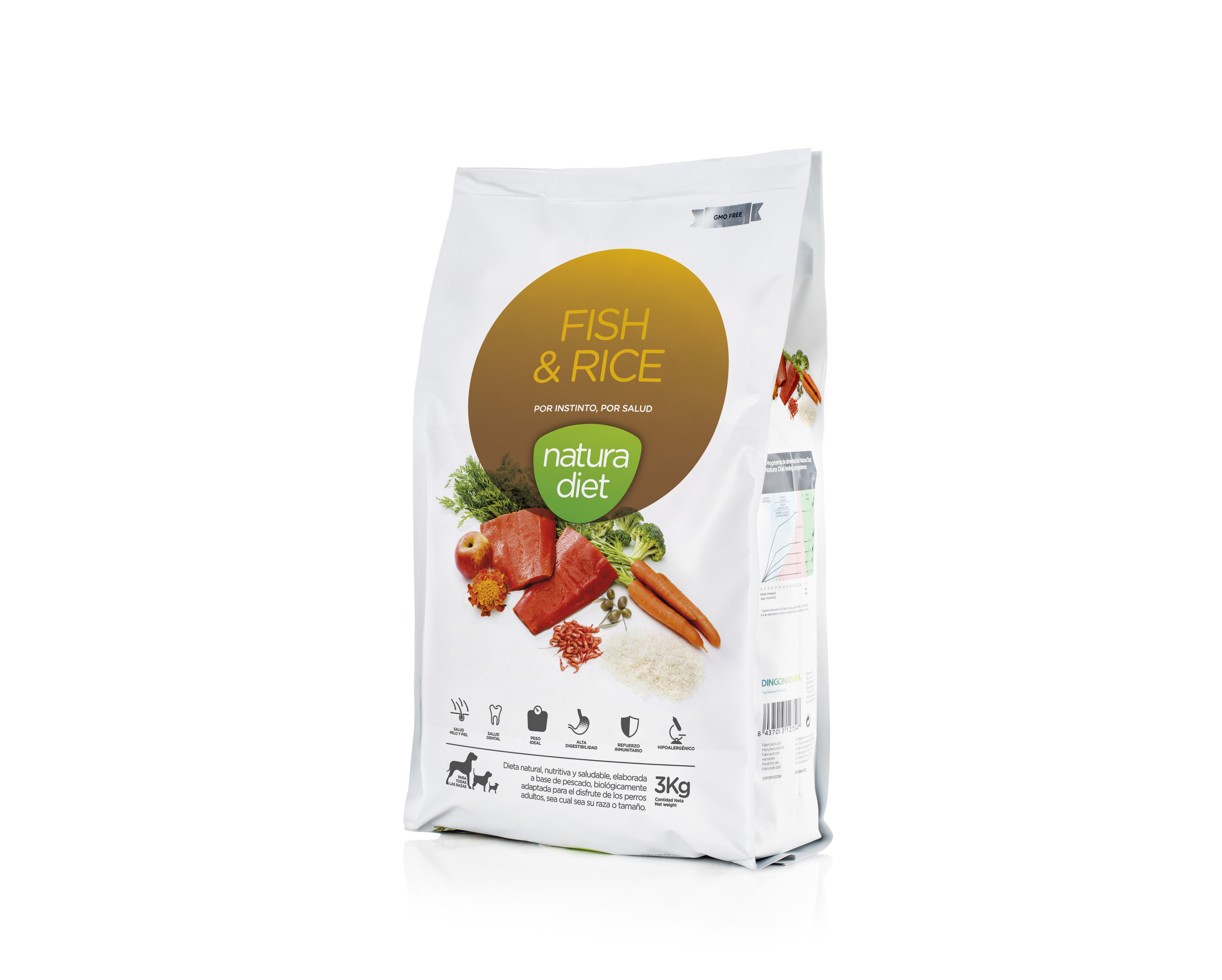 DingoNatura Diet Pescado y Arroz 12kg