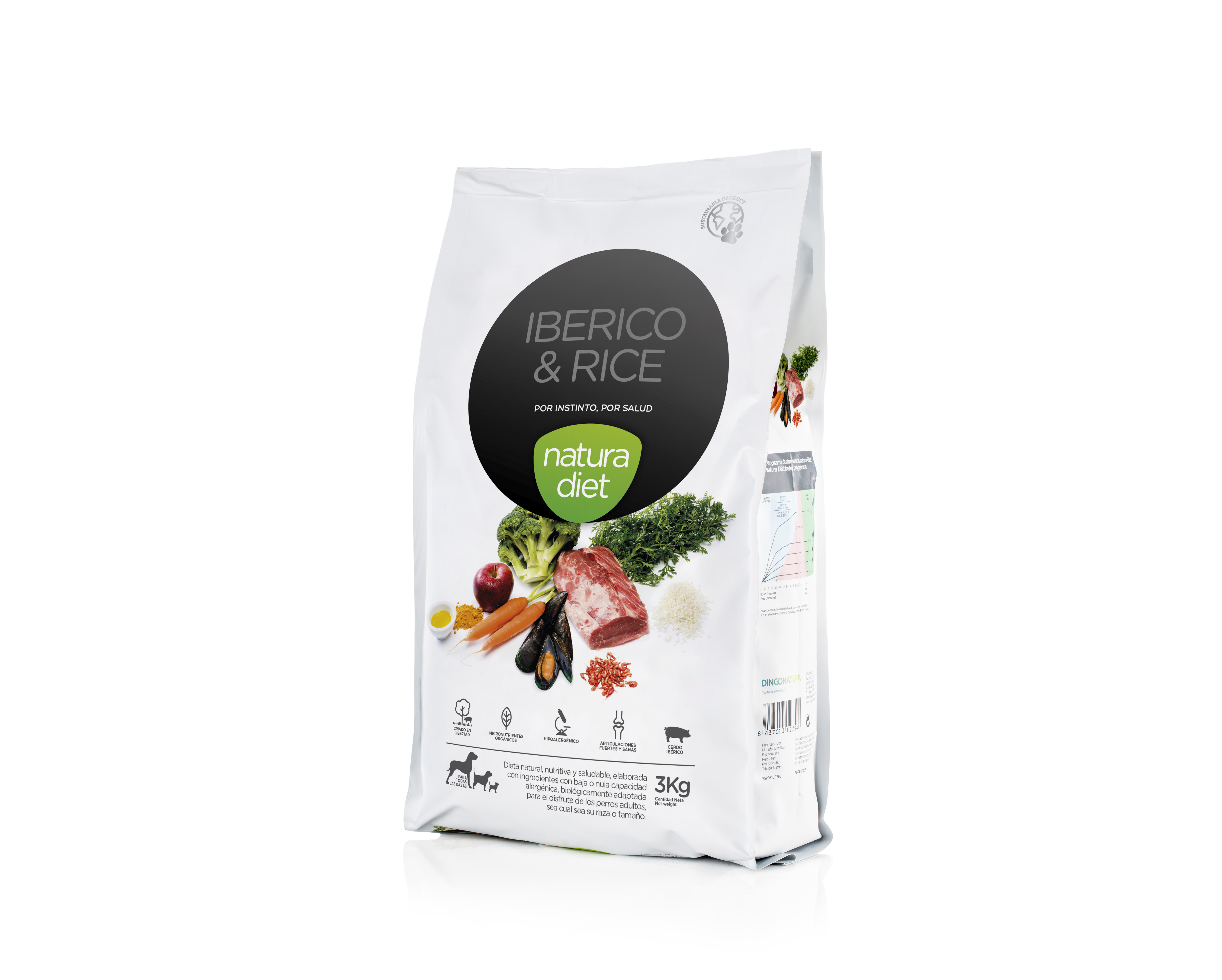 DingoNatura Diet Iberico y Arroz 3kg