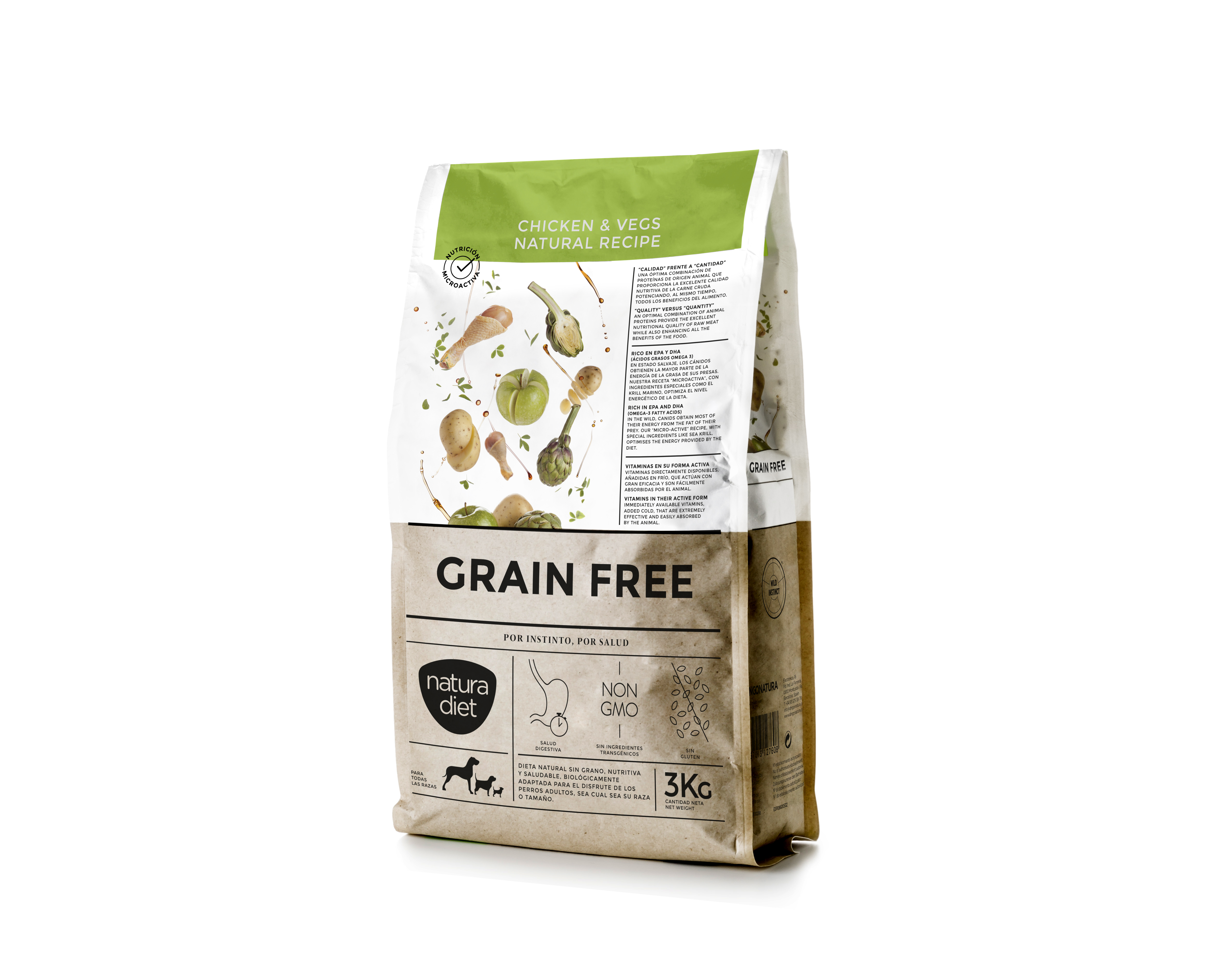 DingoNatura diet Grain Free Pollo y Vegetales 3kg