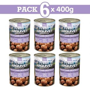 Arquivet Latas Fresh Lamb Meatballs Albóndigas con cordero, zanahorias y boniato 6x400g