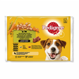 PEDIGREE BOLSITAS PATE TERNERA Y AVES 13X4X100gr