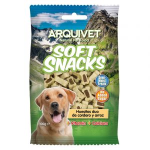 Arquivet Soft Snacks Huesitos duo de cordero y arroz 100 g