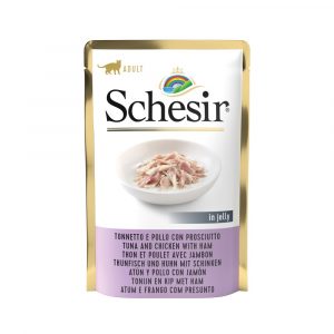 Schesir Gato con Atún, Jamón y Pollo Pouch (20x85gr)