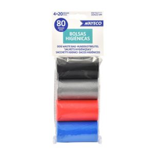 BOLSAS HIGIENICAS DE COLORES: PACK 4 ROLLOS