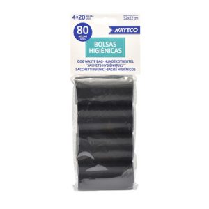 BOLSAS HIGIENICAS NEGRAS: PACK 4 ROLLOS
