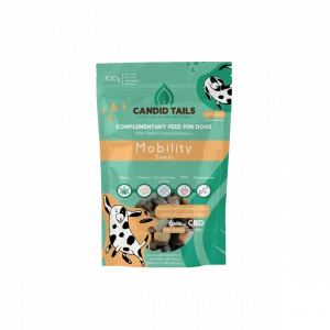 CANDID TAILS MOBILITY SNACKS CON CBD Y CÁÑAMO PARA PERRO 100gr