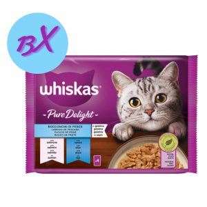 WHISKAS PURE DELIGHT SELECCION PESCADO 13X4X85GR