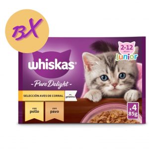 WHISKAS PURE DELIGHT JUNIOR AVES 13X4X85GR