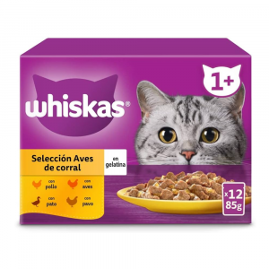 Whiskas Selección Aves en Gelatina (4 x 12 x 85 g)