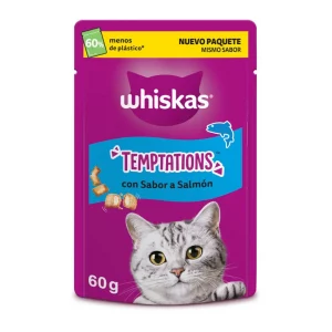 Whiskas TEMPTATIONS Salmón (8 x 60 g)