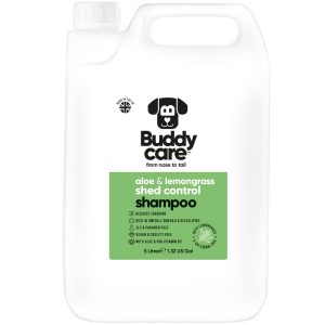 BuddyCare Perro CHAMPÚ Control de Caída de Pelo con Aloe & Limoncillo 5L