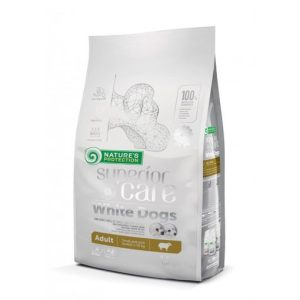 NATURE'S PROTECTION WHITE ADULT DOG RAZA PEQUEÑA CORDERO 4KG