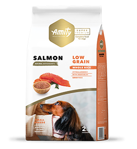 AMITY SUPER PREMIUM LOW GRAIN MINI ADULT SALMON 7KG